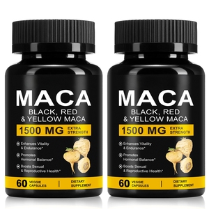 Zwarte Maca Wortel Capsules voor Mannelijke Vitaliteit en Energie Kruidensupplement OEM Private Label - Product Image 5