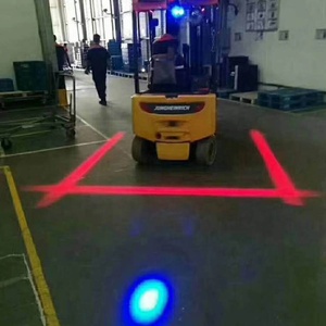 12V 80V <b>Red</b> Safety Zone Line Light Combined With Blue Spotlight Lights Safety - Product Image 3