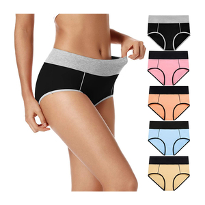 Mutandine a <span class=keywords><strong>vita</strong></span> <span class=keywords><strong>alta</strong></span> in cotone a copertura totale da donna mutandine elasticizzati Postpartum in morbido e traspirante - Product Image 2