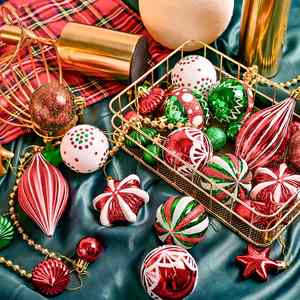 Electroplated Plastic Christmas Tree Ornaments Balls Set Round Shatterproof <b>Baubles</b> Holiday Party Decorations Gift <b>Box</b> - Product Image 2