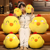 Peluche de poussin jaune super douce et mignonne, poupée de poussin aux yeux bouclés apaisante, un cadeau d'anniversaire pour petite amie ou meilleure amie