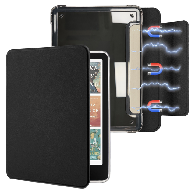 Custom Magnetic Detachable PU Case for 7" Kindle Paperwhite 12th Gen 2024 Hybrid Protective Cover