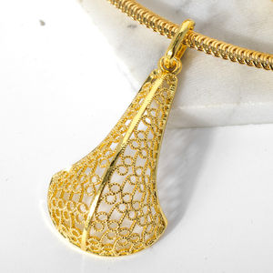 Simple Design Luxury Copper <b>Bridal</b> Jewelry <b>Set</b> Earrings and <b>Necklaces</b> for Women - Product Image 3