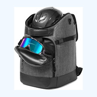 Sac à dos de ski et snowboard 50L, bagage de voyage étanche avec sangles, sac de rangement pour bottes de ski et snowboard en polyester 600D