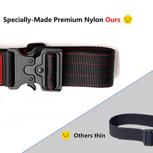 2 "de ancho acolchado resistente hebilla De Metal ponderado cinturón grande entrenamiento De Perros táctico Collar de perro para mascota grande con mango - Product Image 2