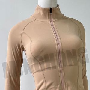 Ensemble veste de yoga haute élastique et leggings taille haute personnalisés de diverses couleurs vêtements de sport vêtements de fitness - Product Image 4