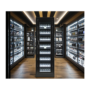 Exhibidor de Cigarrillos de Tabaco, Vitrina de Madera MDF con Iluminación, Exhibidor Acrílico con Sistema de Empuje para Venta Minorista - Product Image 5