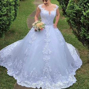 NUOVO <span class=keywords><strong>Abito</strong></span> da Sposa da <span class=keywords><strong>Donna</strong></span> Bianco alla Moda in <span class=keywords><strong>Tulle</strong></span> per Matrimonio - Product Image 2