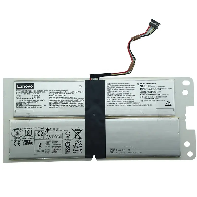 Echtes l19m4p70 batterie עבור Lenovo sb10t83126 5b10w13883 סוללה מחשב נייד 7.72 v 6480mah 50wh סוללה 6480mah 72 v v