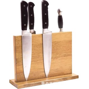 <b>Wooden</b> kitchen countertop magnetic knife holder, no-drill knife storage and display rack, double-sided magnetic knife <b>block</b> - Product Image 2