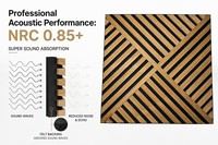 Panneau acoustique en bois professionnel pour studio d'enregistrement, bureau, salle de conférence, réduction du bruit, panneau mural à lattes, sur mesure