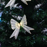 Hochwertige künstliche Weihnachts baum vor beleuchtete Bowknot Lights Treetop Star Glasfaser PVC-Materialien für Weihnachts dekorationen