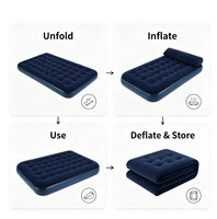 Lit gonflable convertible moderne pour l'extérieur, tente de camping, matelas pneumatique pour la chambre à coucher