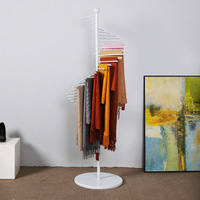 Porte-écharpes circulaire en fer forgé pour chambre à coucher, support créatif sur pied, présentoir multifonctionnel pour vêtements