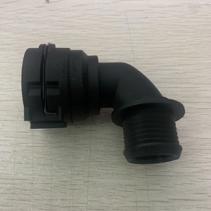 Connecteur de tuyau de liquide de refroidissement Bmw 64219317614 64219354459, coude en plastique noir pour remplacement de l'entrée d'eau - Product Image 2