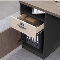 Escritorio Ejecutivo Moderno de Madera para Computadora, Muebles de Oficina con Cajones, Diseño Ecológico y Duradero para Oficina en Casa y Uso Escolar