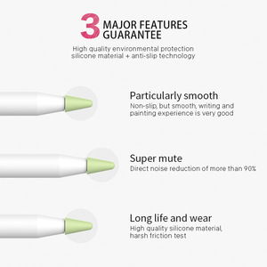 Stylus Tips Cover Funda protectora de silicona <span class=keywords><strong>para</strong></span> <span class=keywords><strong>Apple</strong></span> <span class=keywords><strong>Pencil</strong></span> <span class=keywords><strong>1</strong></span> 2nd Generation Touch Pen Nib Cap - Product Image 3