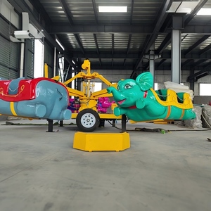 Attrazione Mobile 20 Posti per Parchi Divertimento, Giostra Portatile per Bambini a Forma di <span class=keywords><strong>Elefante</strong></span> <span class=keywords><strong>Volante</strong></span>, in Acciaio Inossidabile con Motore da 6kW - Product Image 1