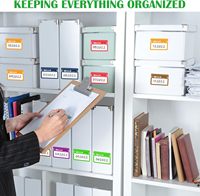 Etiquetas Rectangulares de Papel Térmico Autoadhesivas Reutilizables Personalizadas, Etiquetas Impermeables para Escribir a Mano, Etiquetas Adhesivas para Supermercados