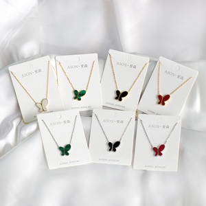 Custom <b>Stainless</b> <b>Steel</b> Jewelry Women Butterfly Pendant 18k Gold Necklaces <b>Jewellery</b> - Product Image 1