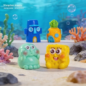 Accesorios de Resina Plástica de <span class=keywords><strong>Bob</strong></span> <span class=keywords><strong>Esponja</strong></span> Estrella Grande Cubista de Dibujos Animados, Venta al por Mayor de Yiwu, Soporte para Teléfono Móvil DIY, Adhesivo para Refrigerador - Product Image 4