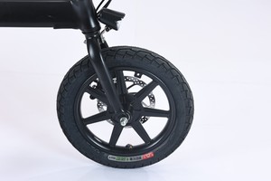 Bicicletta Elettrica Pieghevole da 16 Pollici, 250W 36V, in Lega di Alluminio, Batteria al Litio, Motore Brushless, Freni a Disco, 3 Velocità, Impermeabile, per Città <span class=keywords><strong>e</strong></span> <span class=keywords><strong>Gravel</strong></span> - Product Image 6