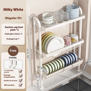 Escurridor de Platos Metálico Ecológico de Alta Calidad, Multicapa, para Montar en la Pared, Sin Taladro, Ahorra Espacio en la Cocina - Product Image 5