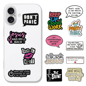 Envío en 1-3 Días, Pegatinas Metálicas para Teléfono con Humor Estético, Calcomanías Divertidas con Eslóganes para Fundas de Teléfono, Accesorios de Moda - Product Image 4