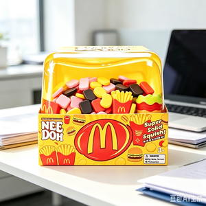 NUEVO Juguete Antiestrés Suave para Aliviar la Ansiedad, Cubo Grande de <span class=keywords><strong>McDonald</strong></span>'s, Juguete Blando para Apretar y Aliviar el Estrés - Product Image 2