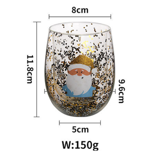 <span class=keywords><strong>Tasse</strong></span> en verre sans pied à <span class=keywords><strong>double</strong></span> <span class=keywords><strong>paroi</strong></span> design d'arbre de Noël de 300ml - Product Image 5
