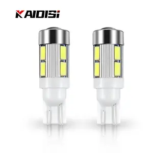 Ampoule LED T10 automobile 6 SMD 12V blanc 6500K feu de freinage LED Signal lumineux 10SMD intérieur automobile cale W5W large lumière 5630