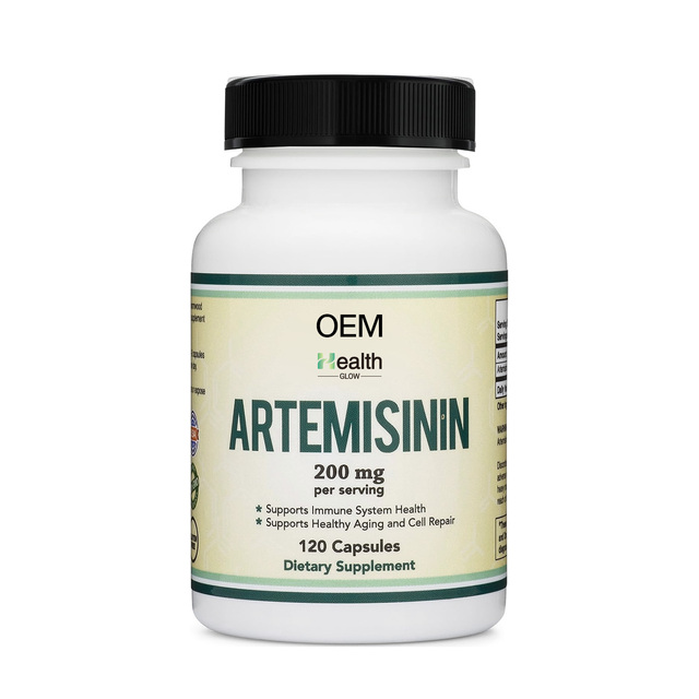 Health Glow GMP Certified High Purity Artemisinin Probiotic Capsules Antioxidant Health Supplement Adult Natural Vegan 120 Count