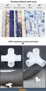 Armoire de rangement pour bricolage 25mm en métal Organisateur de rangement à double <span class=keywords><strong>porte</strong></span> <span class=keywords><strong>coulissante</strong></span> Armoire portable 250cm - Product Image 6