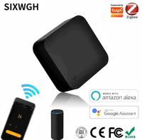 SIXWGH Tuya Smart Pilota US/EU/PL Alexa Google Home kompatibel dengan cakupan 360 ° FCC Ertified Zigbee Smart IR Remote Control 5V WiFi