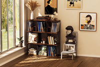 Support d'album en vinyle en bois design cube, boîte de rangement empilable pour disques Star Records, présentoir pour salle de musique à domicile