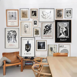 Ensemble d'art mural abstrait Pablo <span class=keywords><strong>Picasso</strong></span>, impressions sur toile moderne noir et blanc, affiche d'exposition minimaliste pour décoration de salon et de maison - Product Image 2