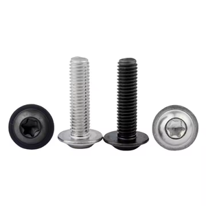 M3 M4 M5 M6 M8 ISO7380-2黒亜鉛メッキステンレス鋼304 Torxパンヘッドスクリュースタードライブボタンフランジヘッドマシンねじ - Product Image 6