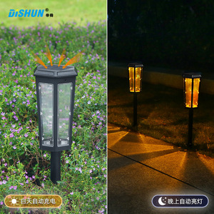 Dishun Solar Garden Light IP65 Waterproof LED Outdoor Patio <b>Lamp</b> With Mono Si Cell And <b>Battery</b> Included - Product Image 5