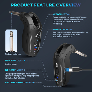 Micrófono Inalámbrico UHF G56, Transmisor y Receptor, 50M, Conector XLR, Recargable por USB, Portátil - Product Image 4