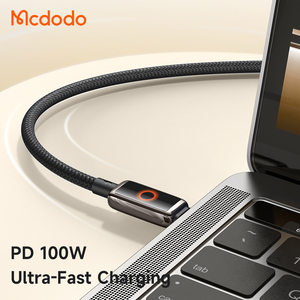 MCDodo 668/667 100W USB-C Tự Động Power Off Cáp An Toàn Sạc Ánh Sáng Hiển Thị Hoạt Động Nhanh Chóng Sạc Kẽm Hợp Kim Loại C Cáp 1.2M - Product Image 3