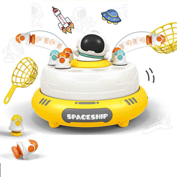 Children's Concentration Training Toys Pop up Rocket Board Game Pinball Activity Table Children Catch the Ball Game