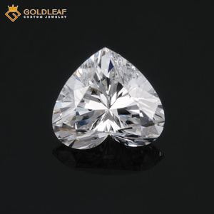 Diamants en vrac cultivés en laboratoire Goldleaf IGI, taille cœur, 1ct 2ct 3ct, VVS VS, percés au laser, couleurs fantaisie, pour la fabrication de bijoux - Product Image 2