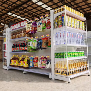 Estantería de exhibición de acero de doble cara Sanyang, góndolas modernas apilables para supermercados y tiendas de comestibles - Product Image 6