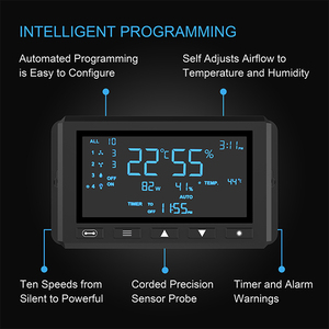2024 Smart WIFI APP Controller 4 polegadas <span class=keywords><strong>Air</strong></span> Filtration Kit Inline Duct Fan <span class=keywords><strong>Carbon</strong></span> <span class=keywords><strong>Filter</strong></span> Ventilation Combo para Plant Growing Tent - Product Image 3