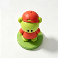 Figurine de bureau personnalisable en PVC, série Ours Vert avec Chapeau Rouge, 5 cm, boîte mystère, jouet décoratif unisexe, cadeau pour les 14 ans et plus