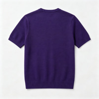 Fabricant de vêtements en tricot sur mesure, pull en tricot pour homme, pull décontracté, sweat-shirt à manches courtes