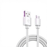 Cable de Carga para Teléfono Micro USB de PVC, 1A 2A, Cable de Transferencia de Datos y Alimentación