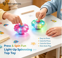 Juguete Giratorio Transparente con Luz, Fidget Spinner, Juguete Giratorio Luminoso para Niños, Juguetes Promocionales para Fiestas