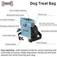 Sac de Festin d'animal familier Chien Formation Pochette Fourre-Tout Sac avec Taille Bandoulière