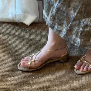 Nuevas Sandalias Romanas Retro de Punta Abierta con Suela Suave Tejida para Mujer, Sandalias Elegantes Estilo Vacacional, Perfectas para Combinar con Vestidos - Product Image 5